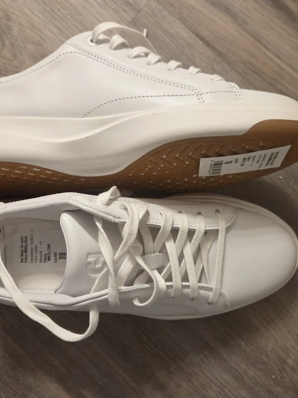 Cole Haan White Leather Low-Top Sneakers